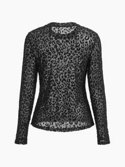 Leopard Printed Sheer T-Shirt