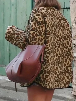 Leopard Printed Winter Coat