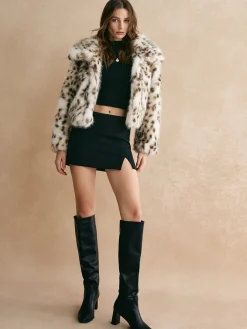 Leopard Women Faux Fur Coat