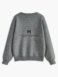 Letter Printed Loose Sweater