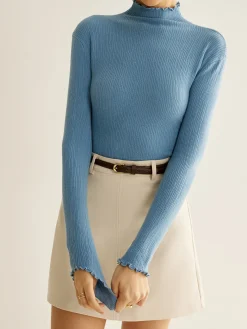 Lettuce Trim Cozy Knit Top