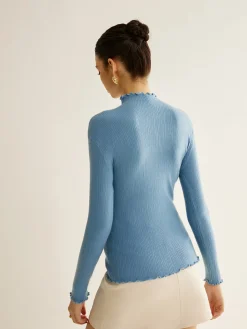 Lettuce Trim Cozy Knit Top