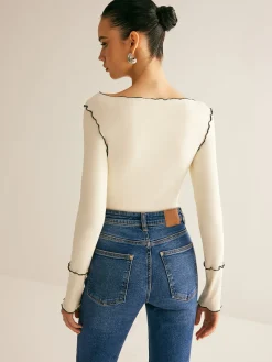 Lettuce Trim Long Sleeve Slim T-Shirt