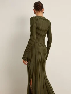 Lettuce Trim Ribbed Crop Sweater