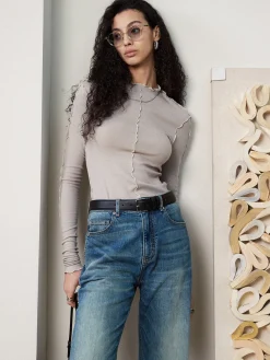 Lettuce Trim Skinny Jersey Top