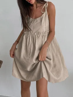 Levanzo Tied Shoulder Short Dress