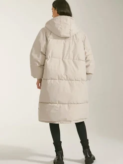 Long Hooded Puffer Parka Coat