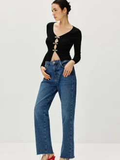 Long Sleeve Button Sweater