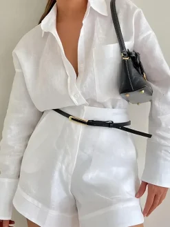 Long Sleeve Loose Shorts Set