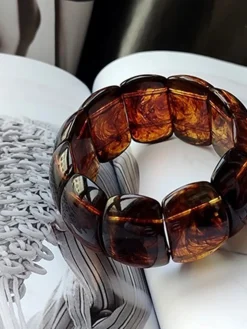 Marble Crystal Texture Acrylic Bracelet