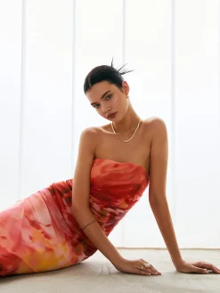 Mars Mesh Midi Tube Dress