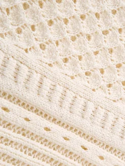 Maze Crochet Eyelet Flounce Tank Top