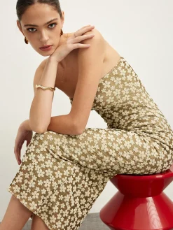 Mechanism Knitting Floral Tube Dress