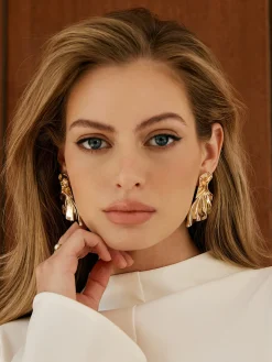 Mermaid Tail Ruched Earrings