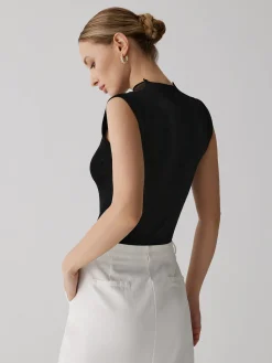 Mesh Patchwork Sleeveless Top