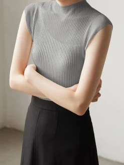 Mesh Patchwork Sleeveless Top