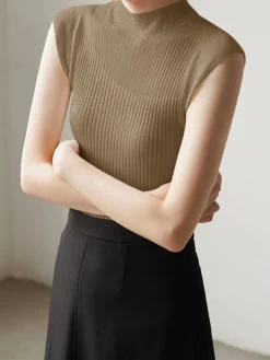Mesh Patchwork Sleeveless Top