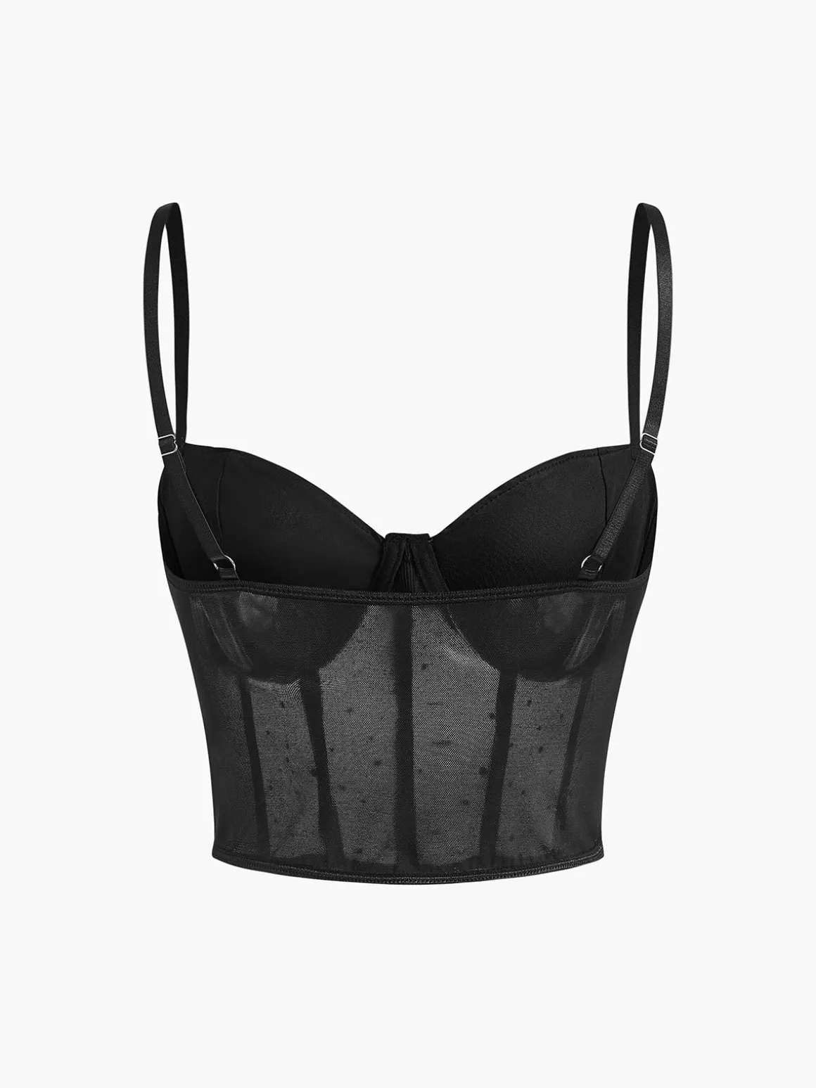 Mesh Polka Dot Corset Top