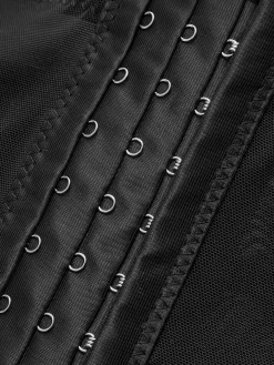 Mesh Sheer Piping Corset