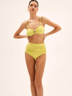 Metal Decor High Waist Bikini Set