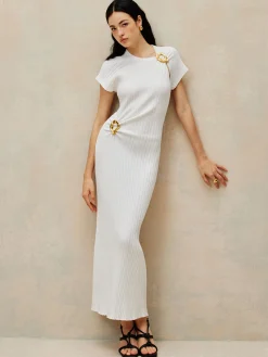 Metal Decoration Sweater Dress