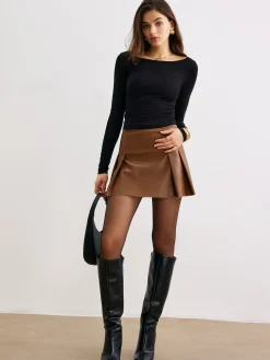 Metal-Detail Backless Jersey Top