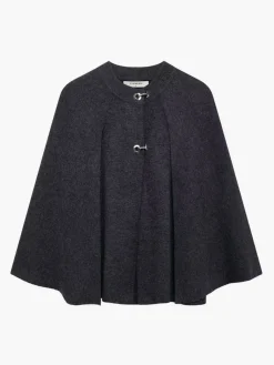 Metal-Detail Cloak Knit Outerwear
