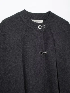 Metal-Detail Cloak Knit Outerwear