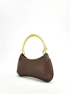 Metal-Handle Zipper Armpit Bag