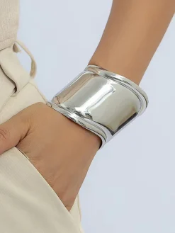 Metallic Wide Cuff Bracelet