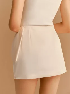 Mid-Waist Bow Decor A-Line Mini Skirt