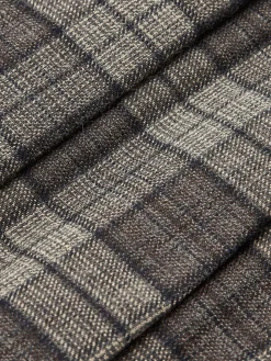 Mid-Waist Checked Pleated Skirt With Belt