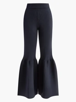 Mid-Waist Ruffle Sweater Pants