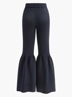 Mid-Waist Ruffle Sweater Pants