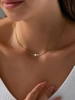 Mini Cross Pendant Necklace