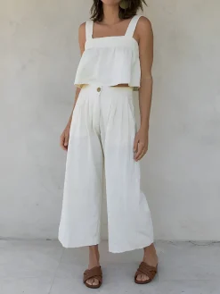 Minimalism Cotton & Linen Pants Set