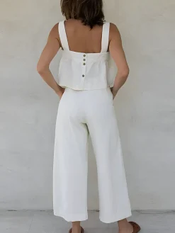 Minimalism Cotton & Linen Pants Set