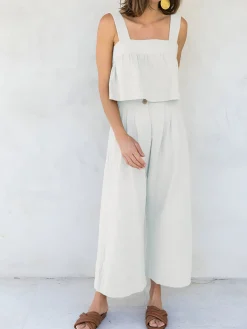 Minimalism Cotton & Linen Pants Set