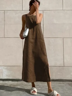 Minimalism Cotton Cami Long Dress
