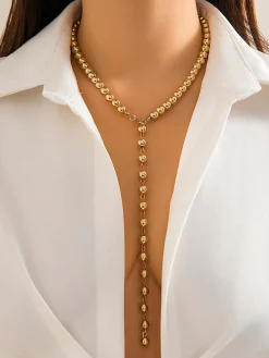 Minimalist Beaded Tassel Necklace