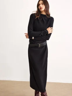 Minimalist Belted Jersey Dress