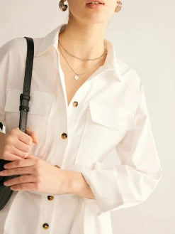 Minimalist Button Polo Jumpsuit With Belt