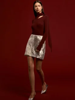 Minimalist Jersey Top With Scarf