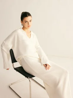 Minimalist Knit Midi Skirt Set