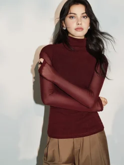 Minimalist Mock Neck Jersey Top