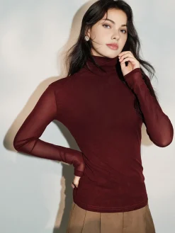 Minimalist Mock Neck Jersey Top