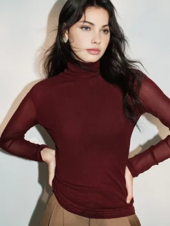 Minimalist Mock Neck Jersey Top
