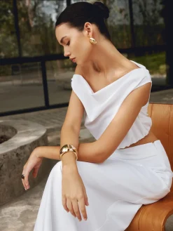 Minimalist Open Wide Bracelet
