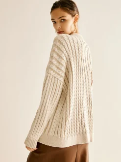 Minimalist Plain Cable Sweater