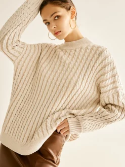 Minimalist Plain Cable Sweater